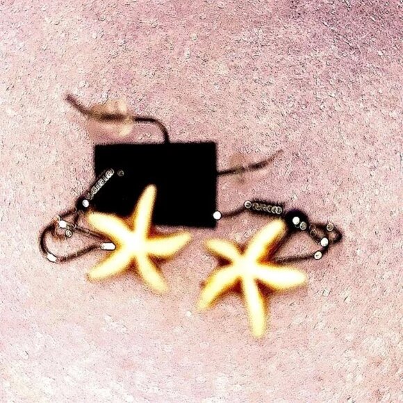 NWT HYPOALLERGENIC stainless and sterling starfish earrings !!!! NWT - Picture 7 of 8